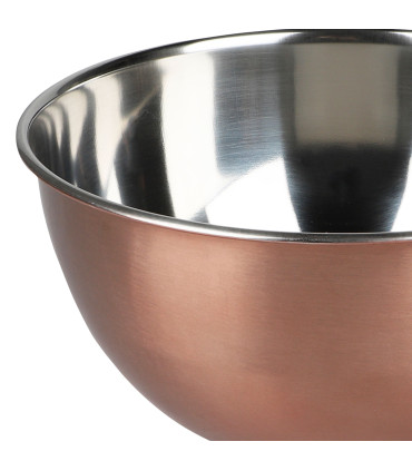 Saladier en inox doré rose 19x19x9.5cm