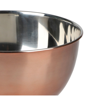 Saladier en inox doré rose 25x25x12cm