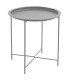 Table d'appoint ronde en métal gris 47x47x51cm
