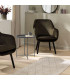 Table d'appoint ronde en métal gris 47x47x51cm