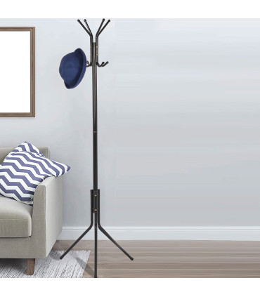 Black Standing Coat Racks 48x48x170cm