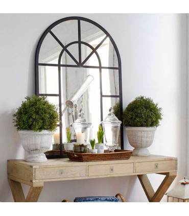 Miroir fenêtre mural noir 50x76cm