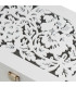 Coffret à bijoux en bois blanc taillé et miroir 20x16x10cm