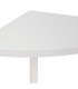 Étagère d'angle 4 plateaux en bois et métal blanc 30x30x110cm