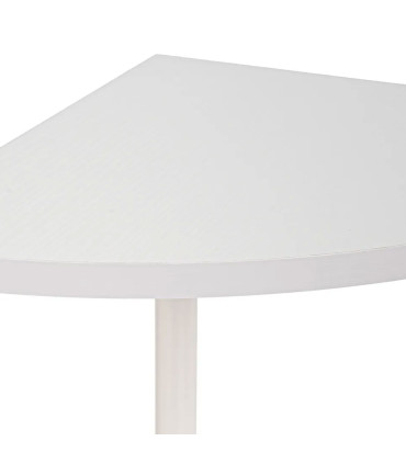 Étagère d'angle 4 plateaux en bois et métal blanc 30x30x110cm