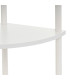Étagère d'angle 4 plateaux en bois et métal blanc 30x30x110cm