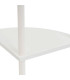 Étagère d'angle 4 plateaux en bois et métal blanc 30x30x110cm