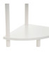 Étagère d'angle 4 plateaux en bois et métal blanc 30x30x110cm