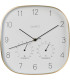 Ovale Wall Clock with Thermometer and Hygrometer
