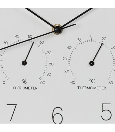 Ovale Wall Clock with Thermometer and Hygrometer