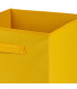 Boîte de rangement cube en velours côtelé jaune 31x31x31cm