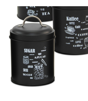 Garlic pot metal black