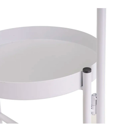 Support pot plante triple articulé métal blanc 60x19x60cm