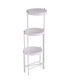 Support pot plante triple articulé métal blanc 60x19x60cm