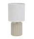 Lampe à poser céramique beige taupe 13x13x24cm