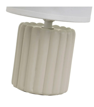 Lampe à poser céramique beige taupe 13x13x24cm