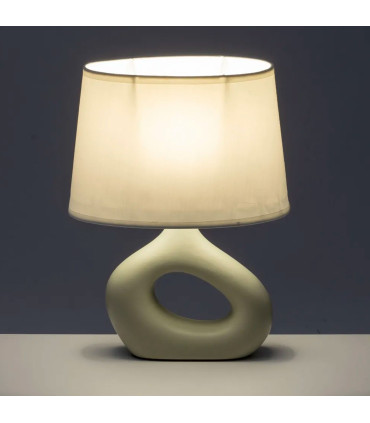 Lampe à poser céramique beige 23x13x30cm