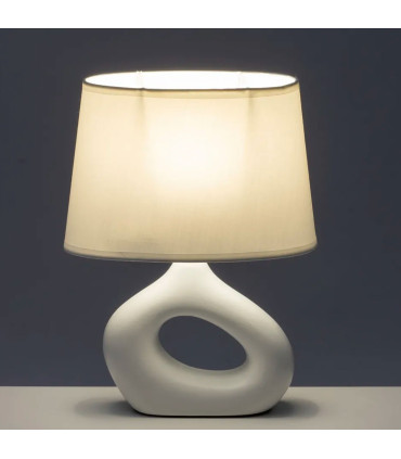 Lampe à poser céramique blanche 23x13x30cm