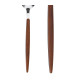 Couverts de table en acier inoxydable et détail couleur bois 16 pièces