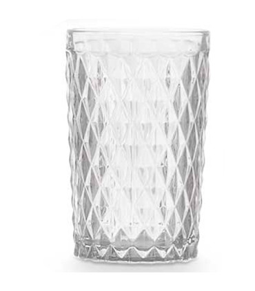 Set de 6 verres à eau en verre Diamants 37cl