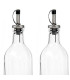 Set huilier + vinaigrier en verre avec bouchon acier 50cl