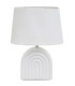 Table Lamp grey Ceramic and white lampshade 23x13x31cm
