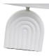 Table Lamp grey Ceramic and white lampshade 23x13x31cm