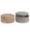 Set of 2 Jewelry boxes velvet 16x16x6.5cm