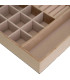 Set de 2 plateaux à bijoux velours beige et gris 30x20x4cm