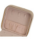 Set de 2 boîtes à bijoux de voyage velours beige et gris 10x10x4.5cm