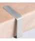 Set de 4 pinces à nappes en acier inoxydable 4x2x5cm
