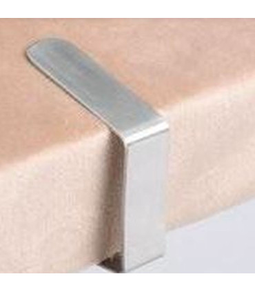 Set de 4 pinces à nappes en acier inoxydable 4x2x5cm