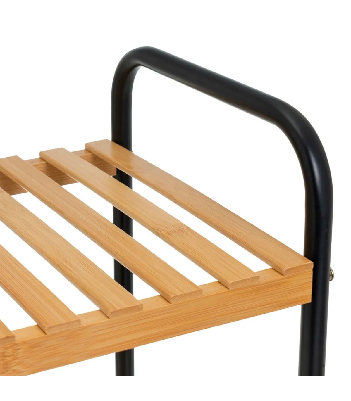 Etagère en bambou, 6 compartiments, 45,5 x 55 x 16 cm, pieds