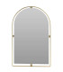 Miroir en métal doré haut arrondi 28.5x0.5x42cm