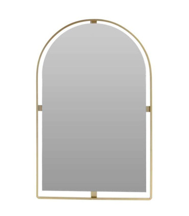 Miroir en métal doré haut arrondi 28.5x0.5x42cm