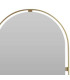 Miroir en métal doré haut arrondi 28.5x0.5x42cm