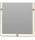 Miroir en métal doré haut arrondi 28.5x0.5x42cm