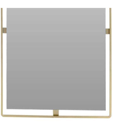 Miroir en métal doré haut arrondi 28.5x0.5x42cm