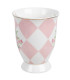 Mug en porcelaine blanche motif fleuri roses 12x8x10cm