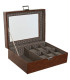 Wood and Velvet Watch Box -12 Watches 29.5x20.5x9cm