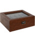 Wood and Velvet Watch Box -12 Watches 29.5x20.5x9cm