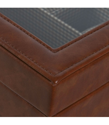 Wood and Velvet Watch Box -12 Watches 29.5x20.5x9cm