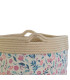 Panier rond décoratif fleuri 35x35x38cm