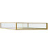 Plateau rangement bijoux en métal doré, velours et miroir 20x20x3.5cm