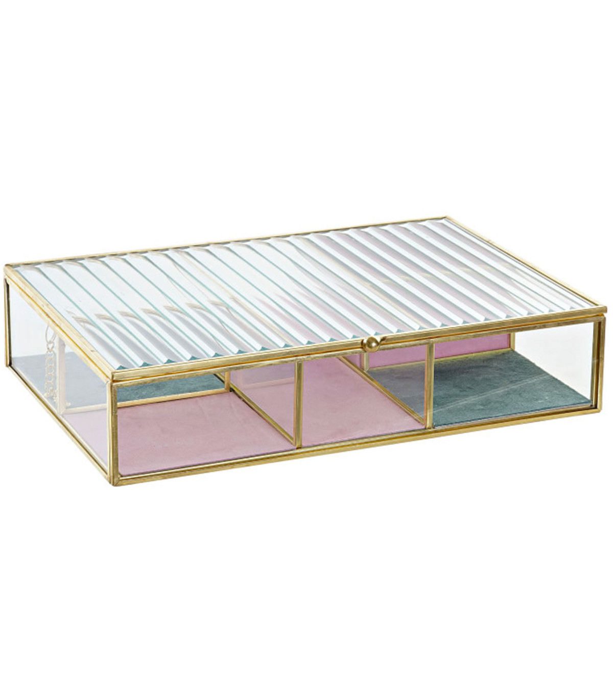 Ancien Coffret à Bijoux En Métal Avec Intérieur Velours Motif Amoureux - 13x5 Cm, Occasion