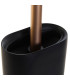 Brosse WC résine noire 10x6x40cm