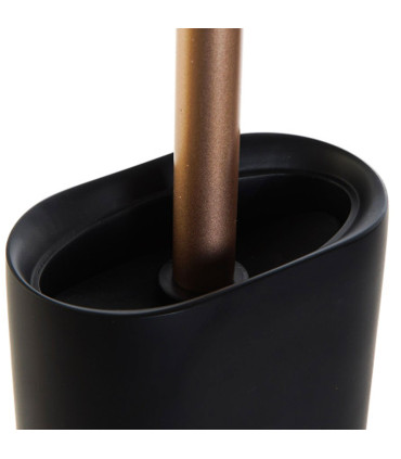 Brosse WC résine noire 10x6x40cm