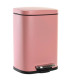 Poubelle salle de bain métal rose 5L