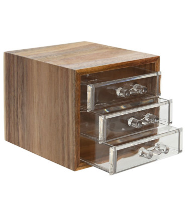 Bathroom Storage Box acacia wood 23.5x15.5x12cm