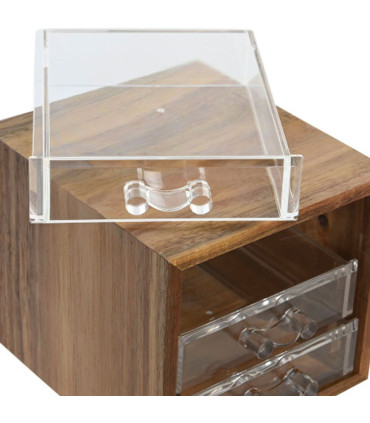 Bathroom Storage Box acacia wood 23.5x15.5x12cm